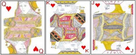 Three cards in same suit combination Three cards in same suit combination