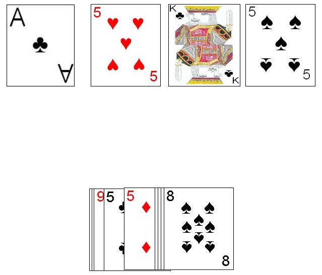 A potential capture in the card game Diplomat A potential capture in the game of Diplomat
