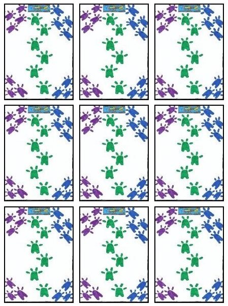 Nine card Golf layout