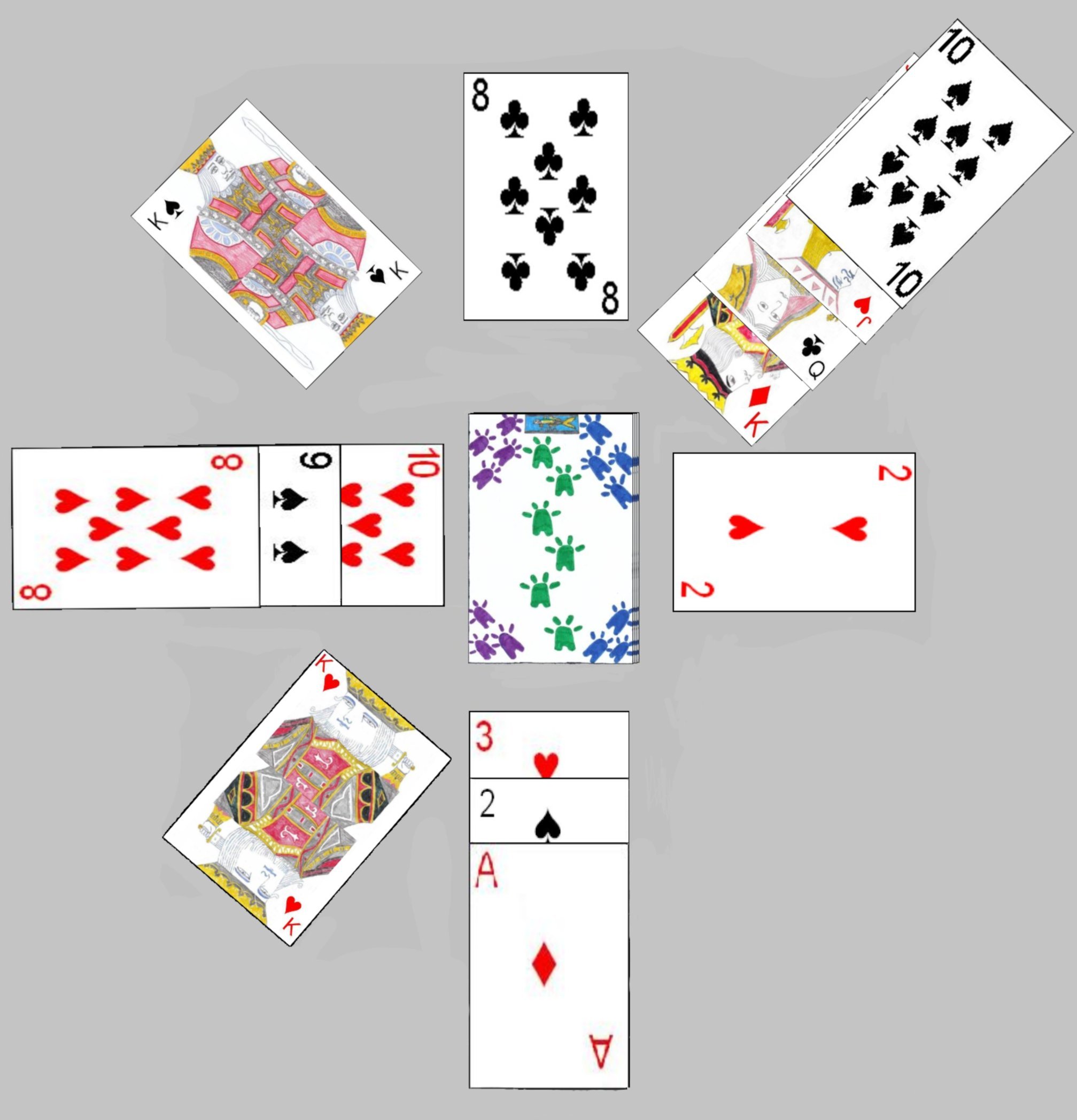 Kings in the Corner game in progress Kings in the Corner game in progress