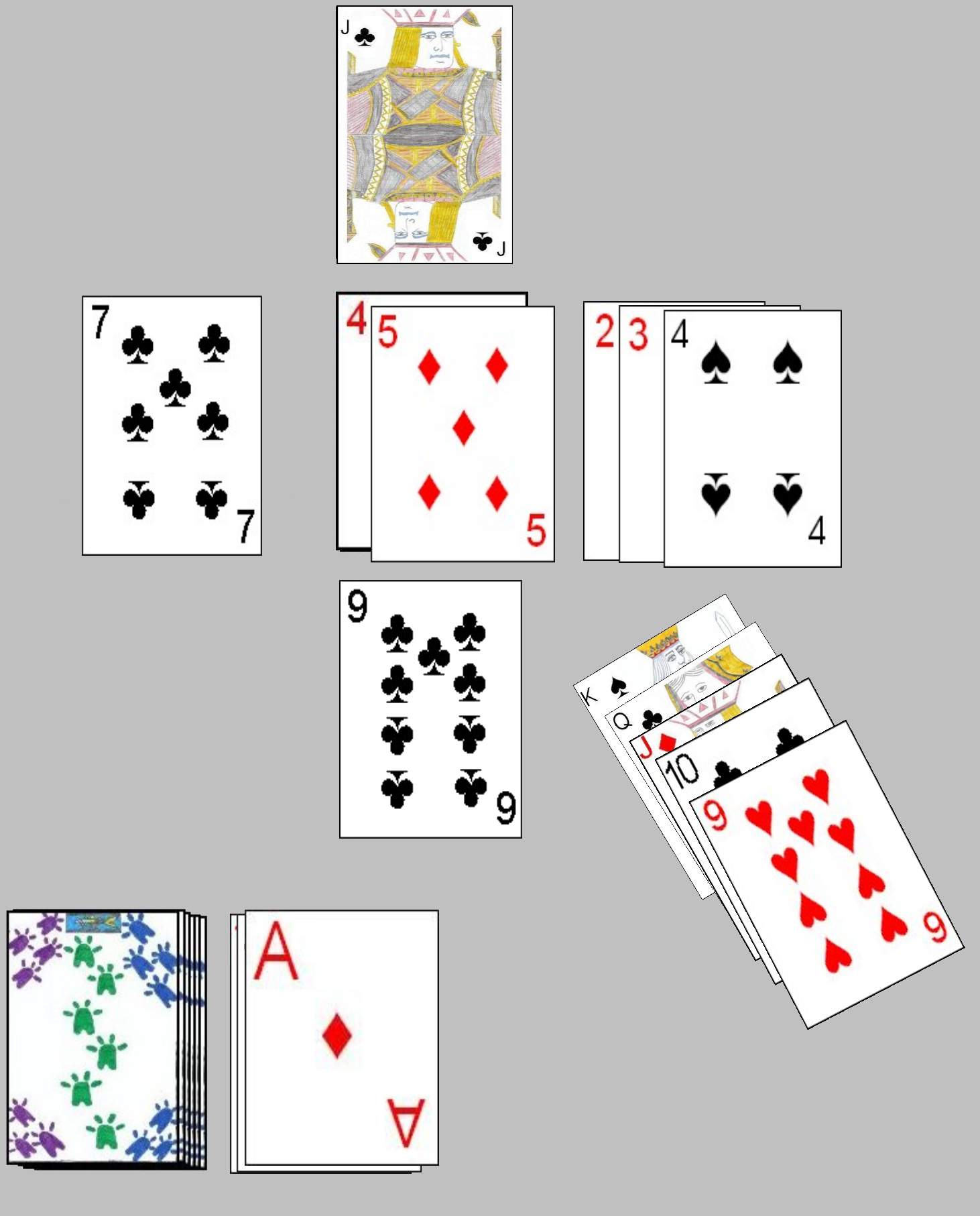 Kings Corner Solitaire possible game in progress Kings Corner Solitaire possible game in progress
