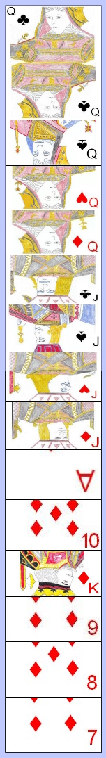 The complete trump suit in the game Zole