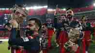 Virat Kohli with IPL 2025 Trophy
